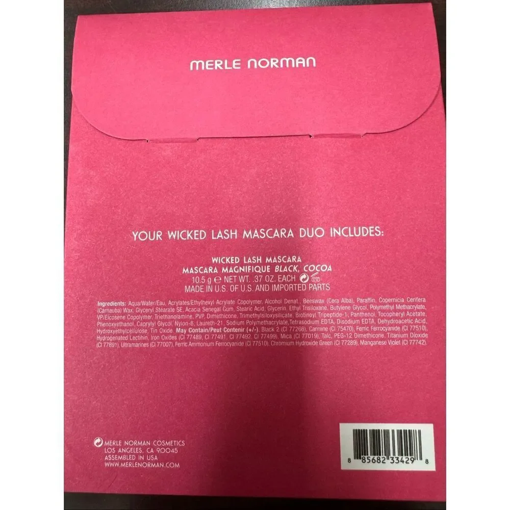 NWT Merle Norman Limited Edition Wicked Lash Mascara Duo- Black and Cocoa